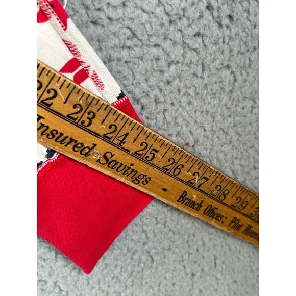 Hanna Andersson Womens Pajama 2 Piece Set S Red Reindeer Red Reindeer Fair Isle - Picture 9 of 13